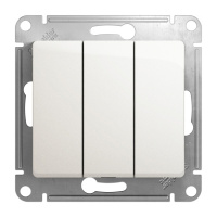 Выключатель 3-клавишный схема 1+1+1 10АХ Systeme Electric Glossa, перламутр GSL000631