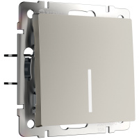 Выключатель одноклавишный с подсветкой Werkel дымчатый W1210104