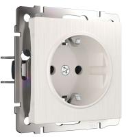 Розетка с заземлением (перламутровый рифленый) Werkel Встраиваемые механизмы перламутровый рифленый W1171013