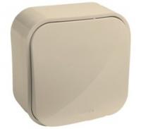 Выключатель без фиксации (кнопка) 1 клавишный 6А цвет слоновая кость 782235 Legrand Quteo