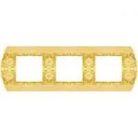 Рамка 3-пост Светлое золото Fede san remo FD01423OB