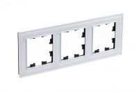 Рамка 3-постовая Systeme Electric AtlasDesign Nature, стекло БЕЛЫЙ ATN320103
