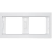 Рамка белая двойная горизонтальная 13637009 Berker K