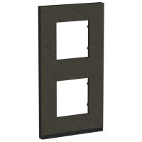 Рамка двухместная вертикальная сланец NU6004V87 Schneider Unica New