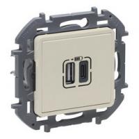 Зарядное устройство USB 3000mA бежевое Inspiria 673761