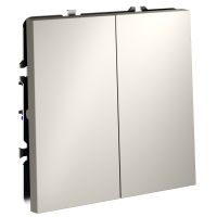 Перекрестный переключатель двухклавишный Voltum S70 пластик кашемир Soft touch 10А (VLS020503)