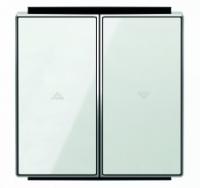 Выключатель жалюзи без фиксации стекло белое ABB Sky Niessen 2CLA814400A1001|2CLA854400A2101