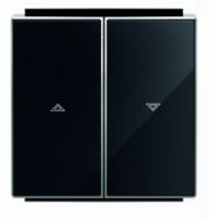 Выключатель жалюзи без фиксации стекло черное ABB Sky Niessen 2CLA814400A1001|2CLA854400A2501