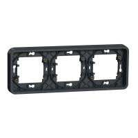 Рамка 3-постовая горизонтальная, IP55 Mureva Styl Schneider Electric MUR34109, антрацит