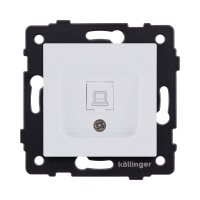 Розетка Ethernet RJ45 Cat.6, белый матовый Kollinger REA-018WM для Aspekt, Eleganz, Reflex