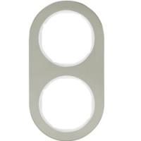 Рамка двойная сталь (мех. белый) 10122014 Berker