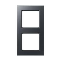 Рамка двухместная антрацит матовый A5582BFANM Jung A550
