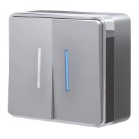 Выключатель двухклавишный с подсветкой Gallant серебряный Werkel Накладные механизмы Gallant серебряные W5020106