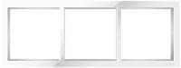 Трехпостовая рамка (3 поста) горизонтальная CGSS цв. белый PL-P103-WCG