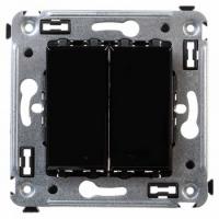 Выключатель 2-клав. черный DKC Avanti 4402104