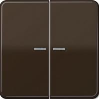 Выключатель двухклавишный с подсветкой Jung CD500 505U5+CD595KO5BR