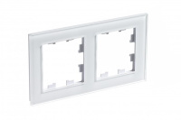 Рамка 2-постовая Systeme Electric AtlasDesign Nature, стекло БЕЛЫЙ ATN320102