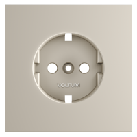 Накладка для розетки с заземлением Voltum S70 кашемир Soft touch пластик (VLS000603)