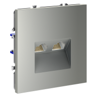 Розетка компьютерная двойная RJ45+RJ45 кат.6 Voltum S70 пластик сталь Soft touch (VLS060205)