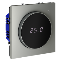 Терморегулятор электронный с индикацией с датчиком для теплого пола Voltum S70 пластик/стекло сталь Soft touch (VLS070105)