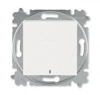 Выключатель 1-клав. + подс. ABB Levit жемчуг - ледяной 2CHH590146A6068