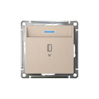 Выключатель карточный Systeme Electric AtlasDesign с подсветкой, 10А, без задержки отключения, механизм, ПЕСОЧНЫЙ ATN001214