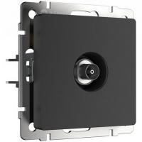 TV розетка проходная черная матовая Werkel W1184008