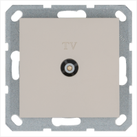 Розетка TV Φ9.5mm проходная с накладкой, цвет Тауп Jasmart G6002T