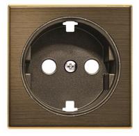 Розетка 220v c/з и шторками античная латунь ABB Sky Niessen 2CLA818800A1001|2CLA858800A1201