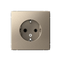 Розетка с заземлением Systeme Electric ArtGallery, 16А, шампань  GAL000543