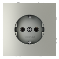 Розетка с заземлением 16А Voltum S70 сталь Soft touch пластик (VLS040105)