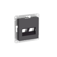 Накладка двойная Systeme Electric AtlasDesign для информационных функций типа Keystone, БАЗАЛЬТ ATN001490