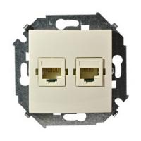 Розетка компьютерная двойная Simon 15 1591593-031