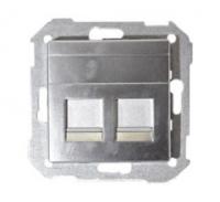 Телефонная Розетка 2ная RJ-11/12 AMP Simon 82 75528-39х2 | 82006-33