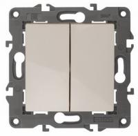 Выключатель 2-клав бежевый ЭРА Элеганс 14-1104-02