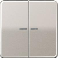 Выключатель двухклавишный с подсветкой Jung CD500 505U5+CD595KO5PT