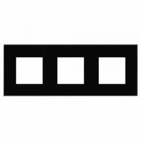 3 постовая рамка черный квадрат DKC Avanti 4402906