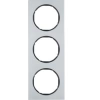 Рамка 3 местная алюминий черный 10132284 Berker R3