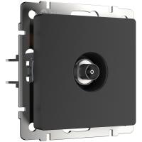 ТВ-розетка оконечная черный матовый Werkel Встраиваемые механизмы черные W1183008