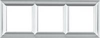 Рамка 3-пост цт. алюминий Jung Eco Profi Deco EPD483AL