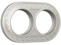 Рамка 2 местная жемчужная металл Antik Runda Werkel W0025021