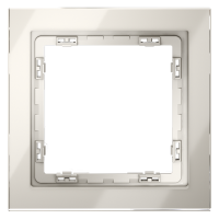Рамка стеклянная на 1 пост Voltum S70 кашемир глянцевая (VLS110103)