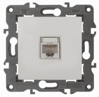 Компьютерная розетка rj45 UTP cat 5e белая ЭРА Элеганс 14-3107-01