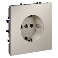 Розетка с заземлением Voltum S70 пластик кашемир Soft touch 16А (VLS040103)