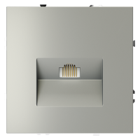 Розетка компьютерная RJ45 кат.6 Voltum S70 сталь Soft touch пластик (VLS060105)