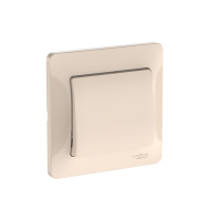 Выключатель 1-клавишный Systeme Electric Glossa, сх.1, 10АХ, в сборе, быстрозажим. клем., БЕЖЕВЫЙ GSL000212S