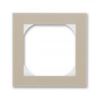 Рамка 1 постовая 55х55 ABB Levit кофе макиато - белый 2CHH015510A4018