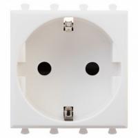 Розетка 220v c/з и шторками белая DKC Avanti 4400002