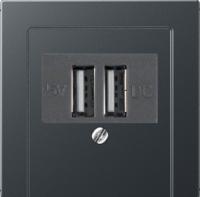 usb зарядка | розетка Jung 260205+A569BFPLTANM