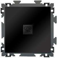 Розетка телефон CGSS цв. Черный PL-W201T-BCM